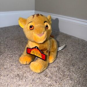 Vintage 1993 Disney The Lion King Sitting Baby Simba 7" Stuffed Plush Animal Cub
